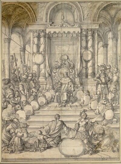 Allegorie auf die Herrschaft eines Königs (Thron Salomos) von Jonas Umbach