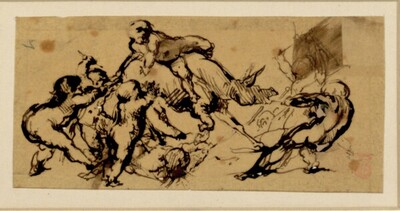 Spielende nackte Kinder mit einem Esel von Jean-Baptiste Carpeaux