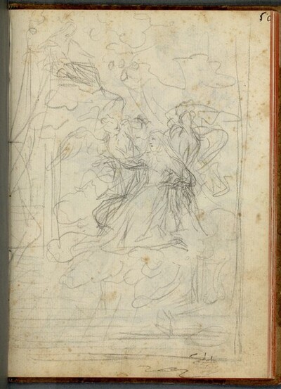 Heilige mit zwei Engeln von Bartolomeo Altomonte