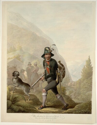 Un Chasseur de Chamois en Tyrole von Georg Emanuel Opiz