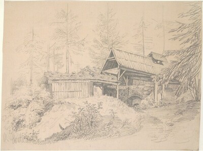 Waldhaus mit Scheune von Matthias Rudolf Toma