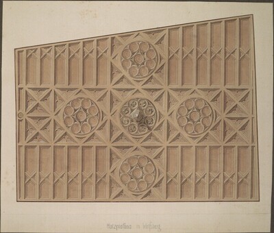 Entwurf zur Holzdecke im Schloss Wolfsberg von Johann Julius Romano von Ringe