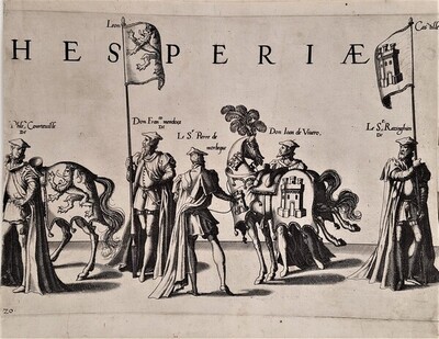 Trauerfeierlichkeiten für Kaiser Karl V. am 29. Dezember 1558 in Brüssel: Prozessionszug (Tafel 20) von Jan van Doetecum