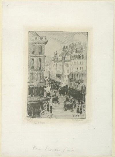 Rue Saint-Lazare, Paris von Camille Pissarro