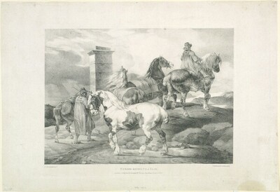 Horses going to a fair von Théodore Géricault
