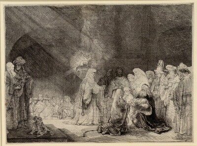 Die Darstellung im Tempel, im Breitformat von Rembrandt Harmensz. van Rijn
