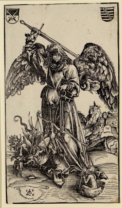 Der heilige Michael als Seelenwäger von Lucas Cranach d. Ä.