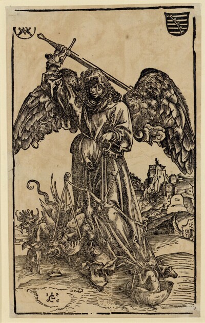 Der heilige Michael als Seelenwäger von Lucas Cranach d. Ä.