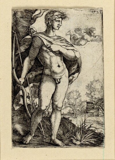 Herkules mit den Harpyien (oder stymphalischen Vögeln) von Georg Pencz