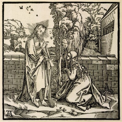 Christus erscheint Maria Magdalena als Gärtner ("Noli me tangere") von Hans Schäufelin
