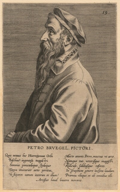 Porträt des Pieter Bruegel von Jan Wierix