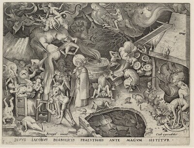 Der heilige Jacobus und der Zauberer Hermogenes von Pieter Bruegel d. Ä.