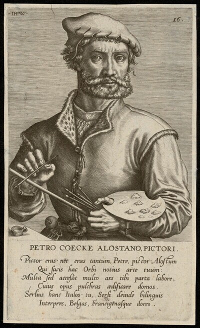 Porträt des Pieter Coecke van Aelst von Jan Wierix