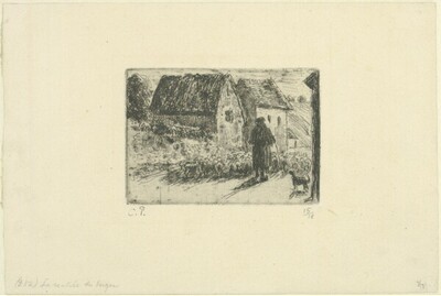 La Rentrée du berger von Camille Pissarro