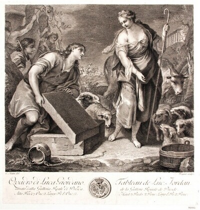 Jacob und Rahel am Brunnen von Josef Wagner