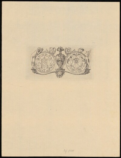 Zwei Medaillons im Fayence-Saal (Festschrift, Blatt 7) von Max Klinger