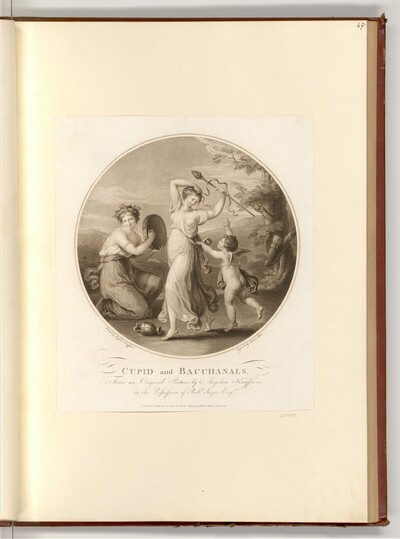 Cupid and Bacchanals von Maria Anna Angelika Catharina Kauffmann