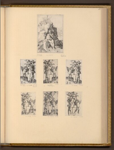 Drei Genien als Wappenhalter; S. Génevieve von Albrecht Dürer