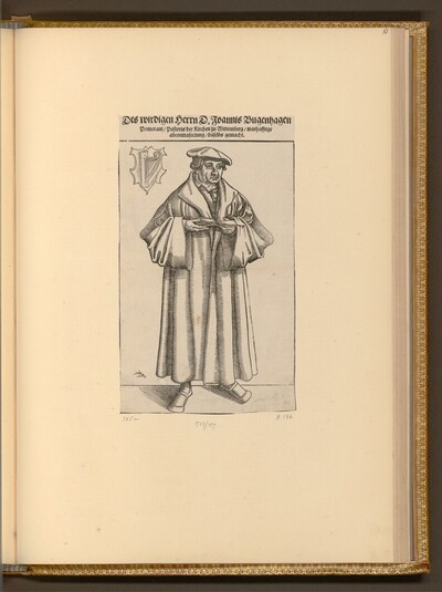 Johann Bugenhagen, Theologe in Wittenberg von Lucas Cranach d. J.