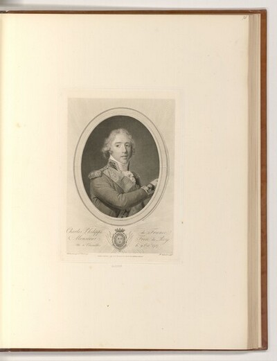 Porträt Charles Philippe de France, Monsieur frère du roi ne à Versailles le 9 Oct 1757 von Philip Audinet