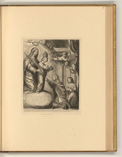 Das Jesuskind in den Armen von Maria krönt Ludwig XIV. von Grégoire Huret