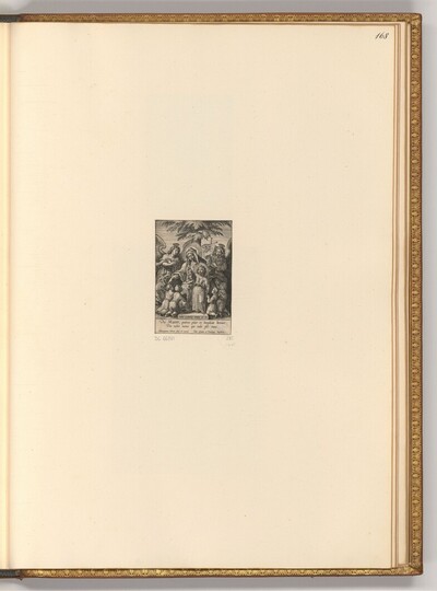 Schutzmantelmadonna mit zwei Engeln von Hieronymus Wierix