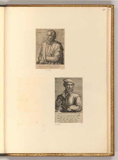 Porträt Lambert Lombard; Pieter Coecke van Aelst von Jan Wierix
