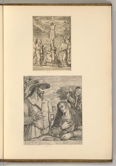 Kreuzigung Christi; Christus als Gärtner mit Maria Magdalena von Bartolomeus Willemsz Dolendo