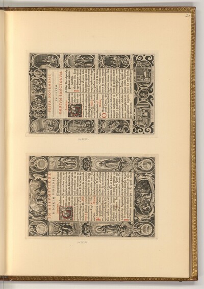 Textfeld, Rahmen mit biblischen Szenen (Buchillustration) von Cornelis Galle der Jüngere II