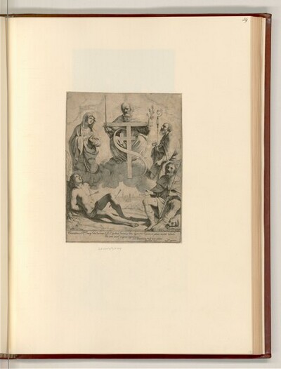 Die hll. Sebastian und Rochus mit Gottvater, Madonna und einem Bischof von Giovanni Battista Pasqualino