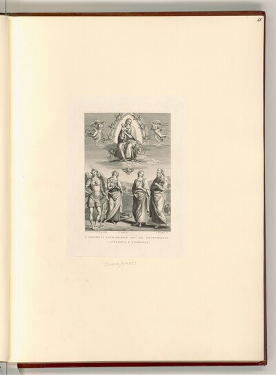 Maria mit Kind in der Mandorla - die Hll. Michael, Johannes, Katharina und Apollonia in einer Landschaft von unbestimmt