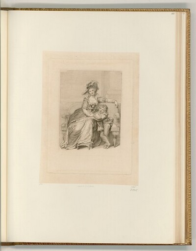 The fair moralist and her pupil von Francesco Bartolozzi