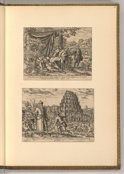 Trunkenheit Noahs; Turmbau zu Babel von Simon Novellanus