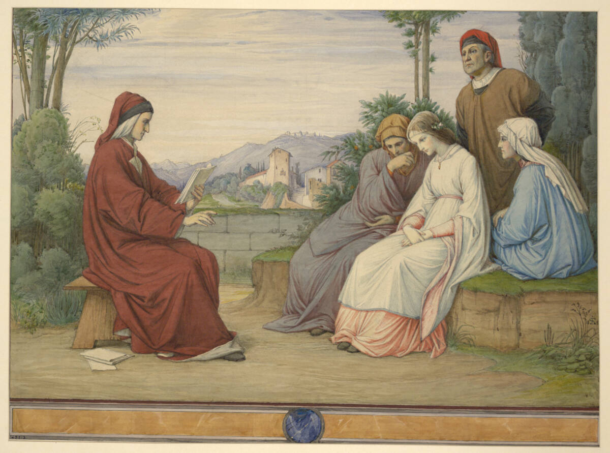 Dante und die Frauen von Ravenna, Eduard von Steinle, 1885
