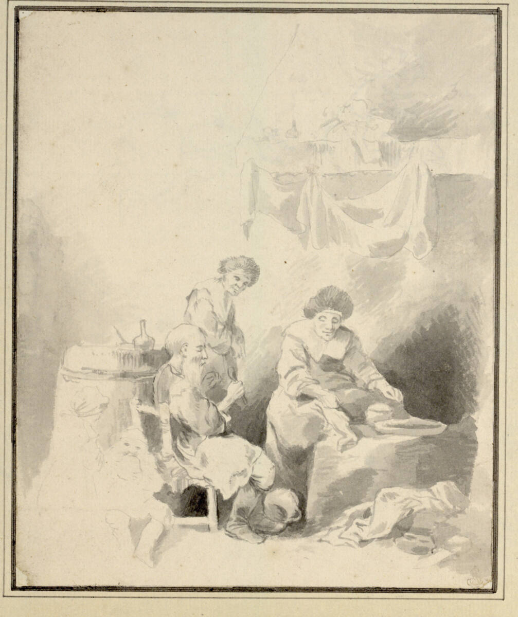 Bauersleute bei ihrer Mahlzeit in der Küche, Johann Georg Wagner