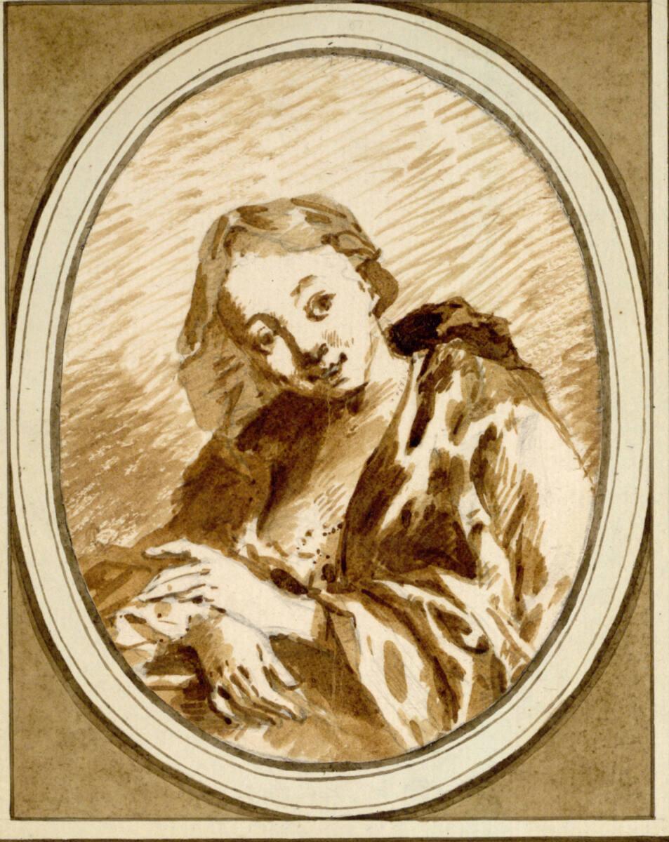 Johann Georg Wagner, Brustbild eines Mädchens nach links, Inv. Nr.: 4695
