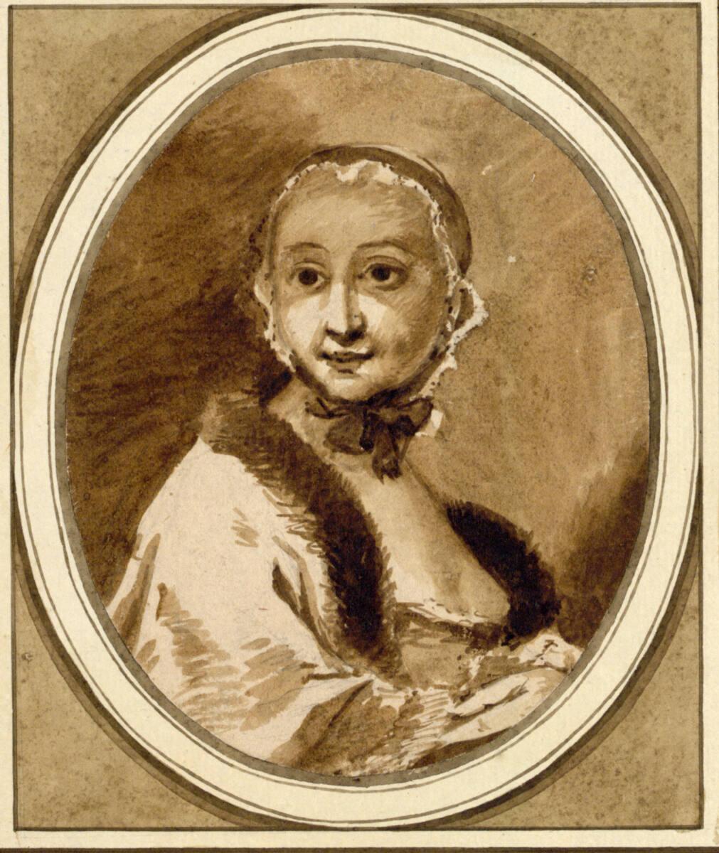 Johann Georg Wagner, Brustbild einer jungen Dame in Morgenmantel, Inv. Nr.: 4696