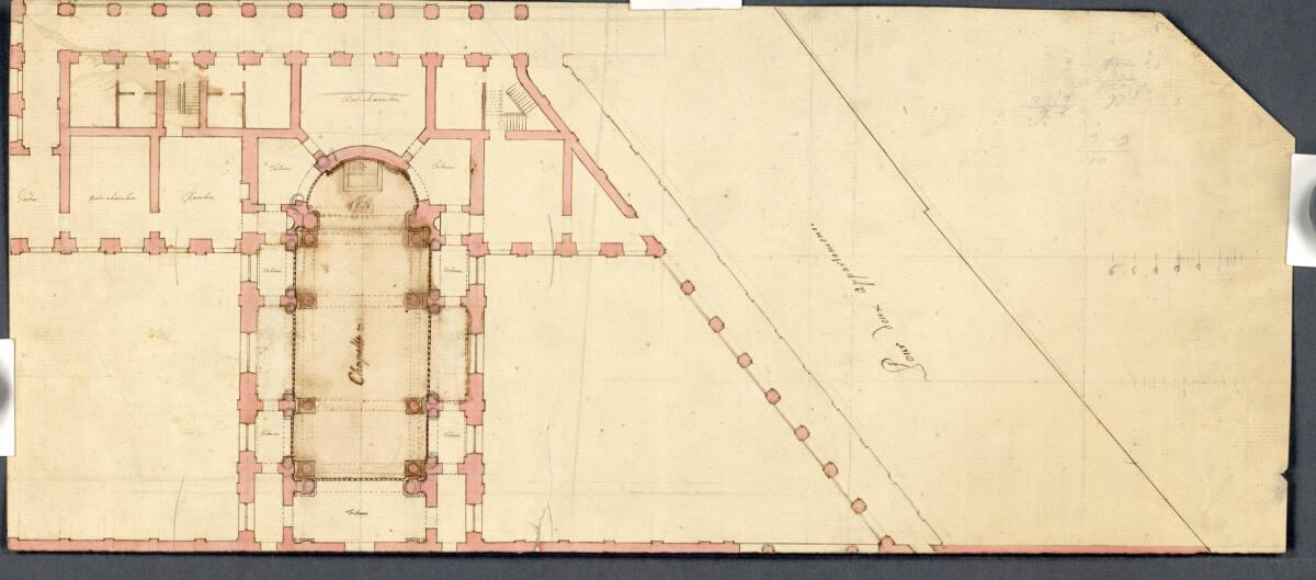 Wien I, Hofburg, Um- und Neubauprojekt, Kapelle, Detailgrundriss, Inv. Nr.: AZ6089