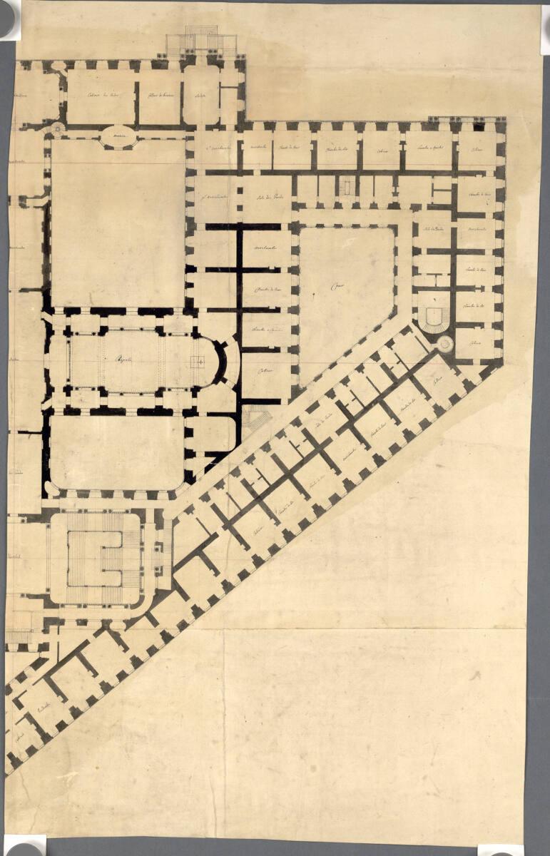 Wien I, Hofburg, Um- und Neubauprojekt, Amalienburg, Detailgrundriss, Inv. Nr.: AZ6082/3