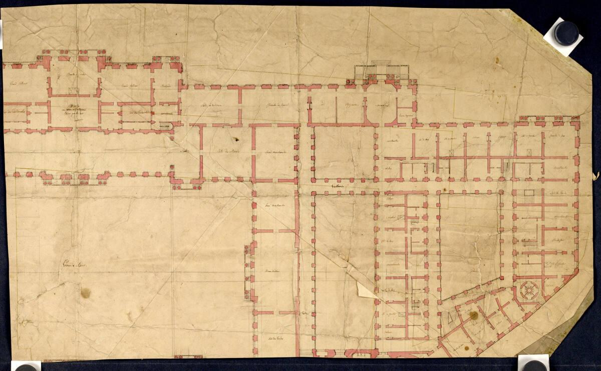 Wien I, Hofburg, Um- und Neubauprojekt, Innerer Burghof und Amalienburg, Detailgrundriss, Inv. …