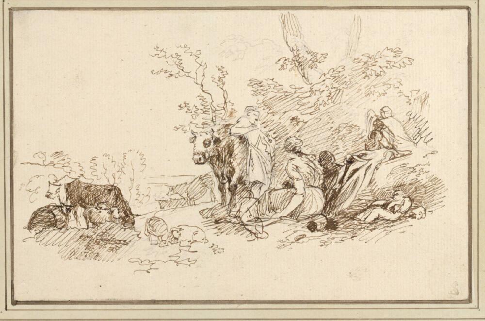 Johann Georg Wagner, Hirten mit ihrer Herde, Inv. Nr.: 4723