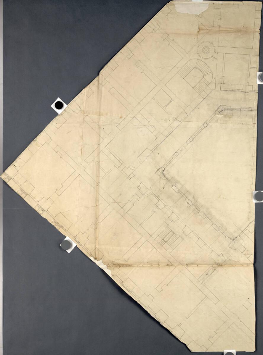 Wien I, Hofburg, Um- und Neubauprojekt, Amalienburg (?), Detailgrundriss, Inv. Nr.: AZ6053/1