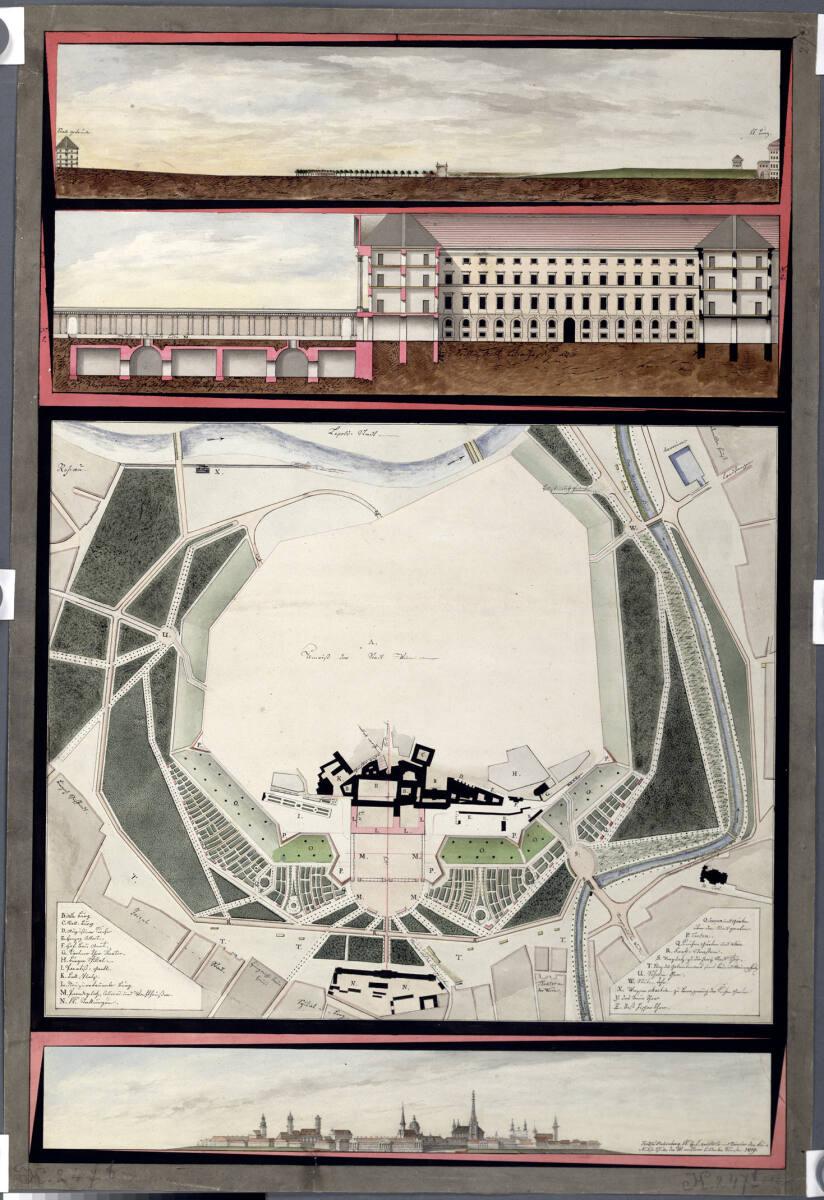 Wien I, Hofburg, Um- und Neubauprojekt, Detailschnitte, Situationsplan, Stadtansicht, Inv. Nr.:…