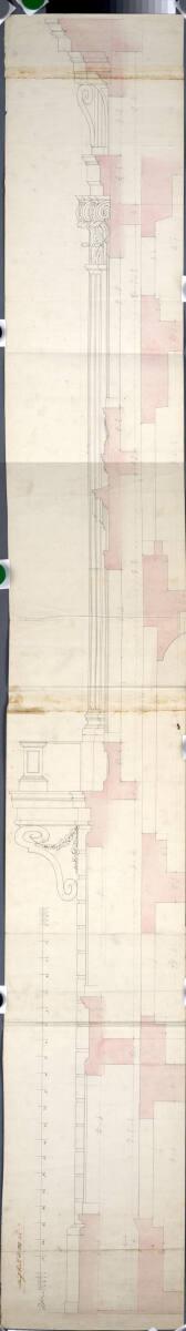 Wien I, Hofburg, Reichskanzleitrakt, Vergleich zwischen den Fassadenprofilen des Reichskanzleit…