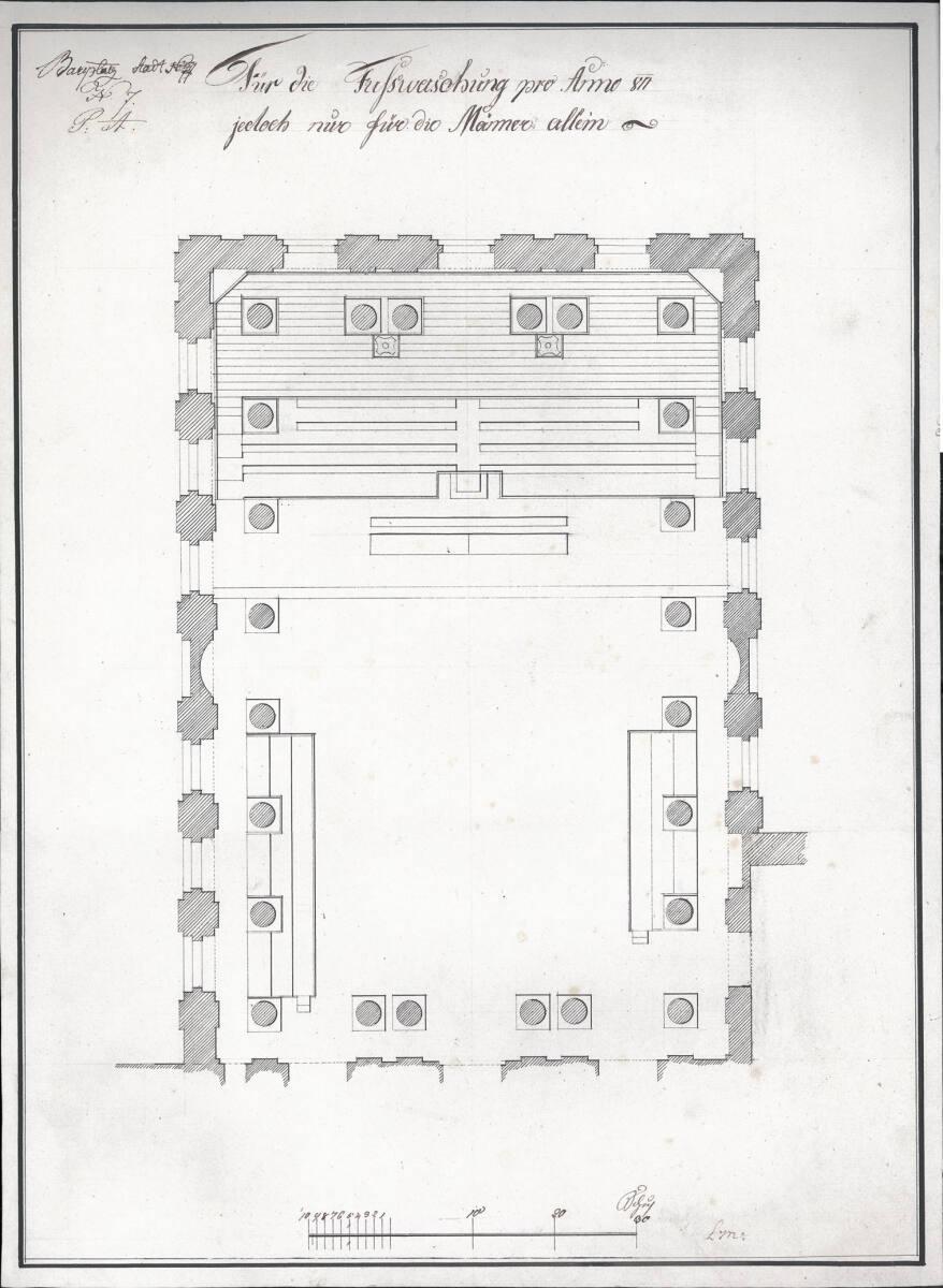 Wien I, Hofburg, Zeremoniensaaltrakt, Zeremoniensaal, Adaptierung anlässlich der Fußwaschung, G…