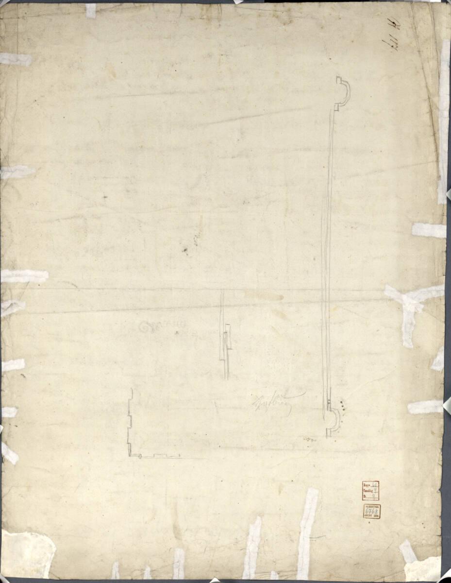 Wien I, Hofburg, Zeremoniensaaltrakt (?), Zeremoniensaal (?), Skizzen, Inv. Nr.: AZ6768v