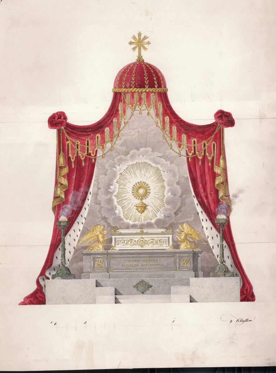 Wien I, Hofburg, Schweizerhof, Hofburgkapelle, Entwurf für ein Heiliges Grab, Inv. Nr.: AZ6873