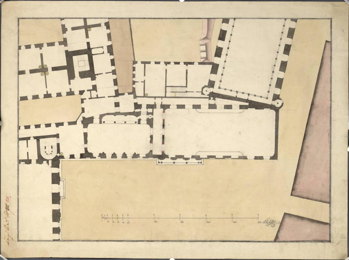 Wien I, Hofburg, Redoutensaaltrakt, Obergeschoß, Grundriss, Inv. Nr.: AZ6477