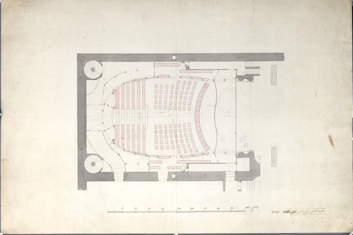 Wien I, Hofburg, Altes Burgtheater, Parkett, Grundriss, Inv. Nr.: AZ6524