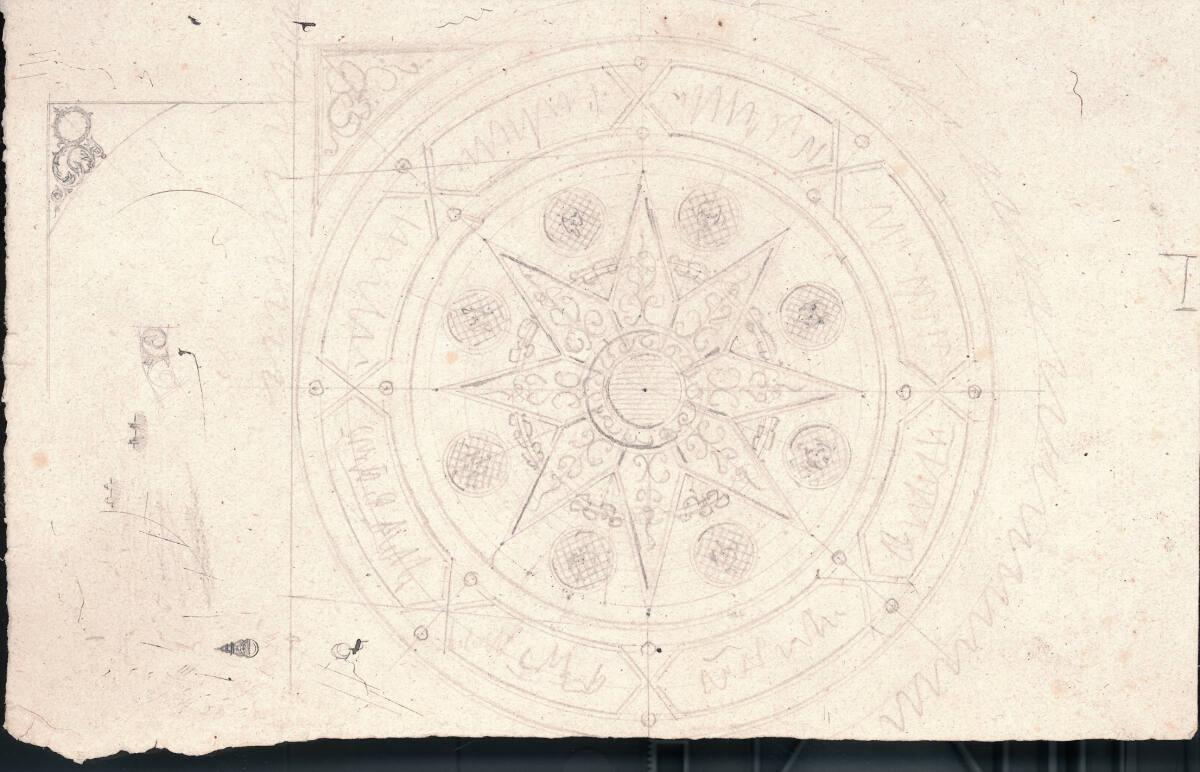 Wien I, Hofburg, Altes Burgtheater, Plafond, Skizze, Inv. Nr.: AZ6593r
